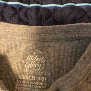Faded Glory  size XS/CH (4-5)  little girls long sleeve shirt